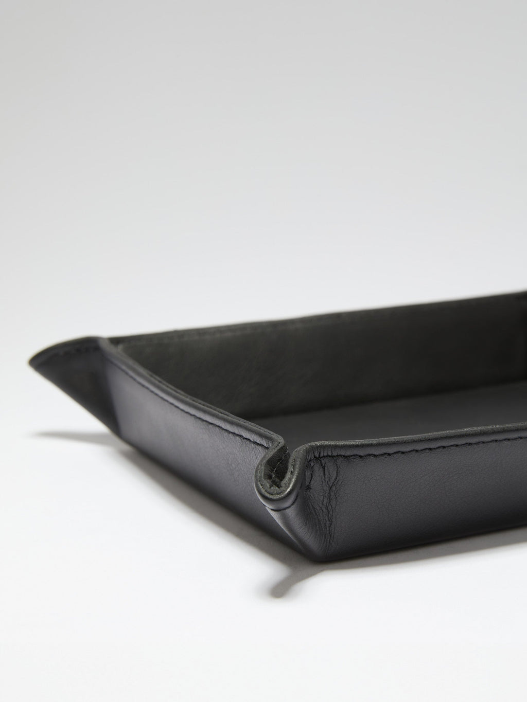 Bianca Leder-Platte - Schwarz