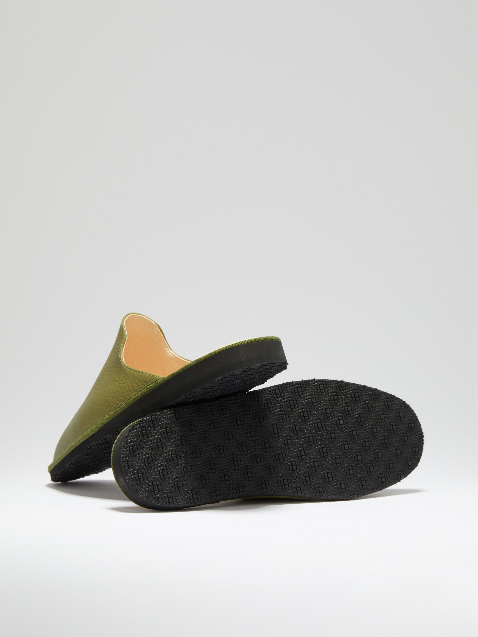 Quartz-Hausschuh - Grün - Schwedisches Leder