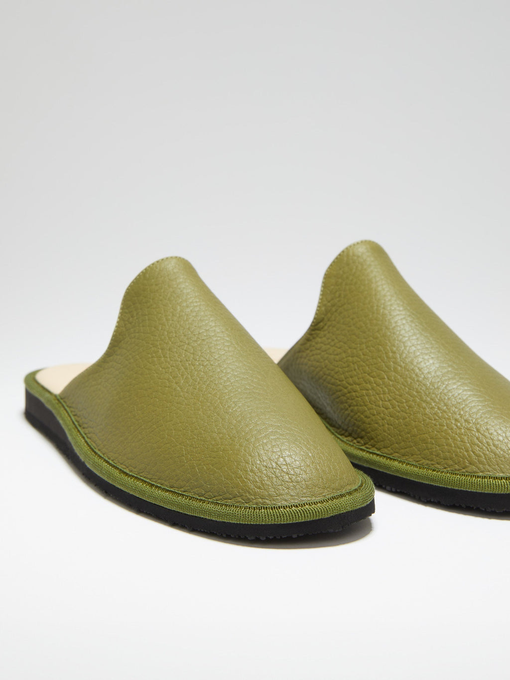 Quartz-Hausschuh - Grün - Schwedisches Leder