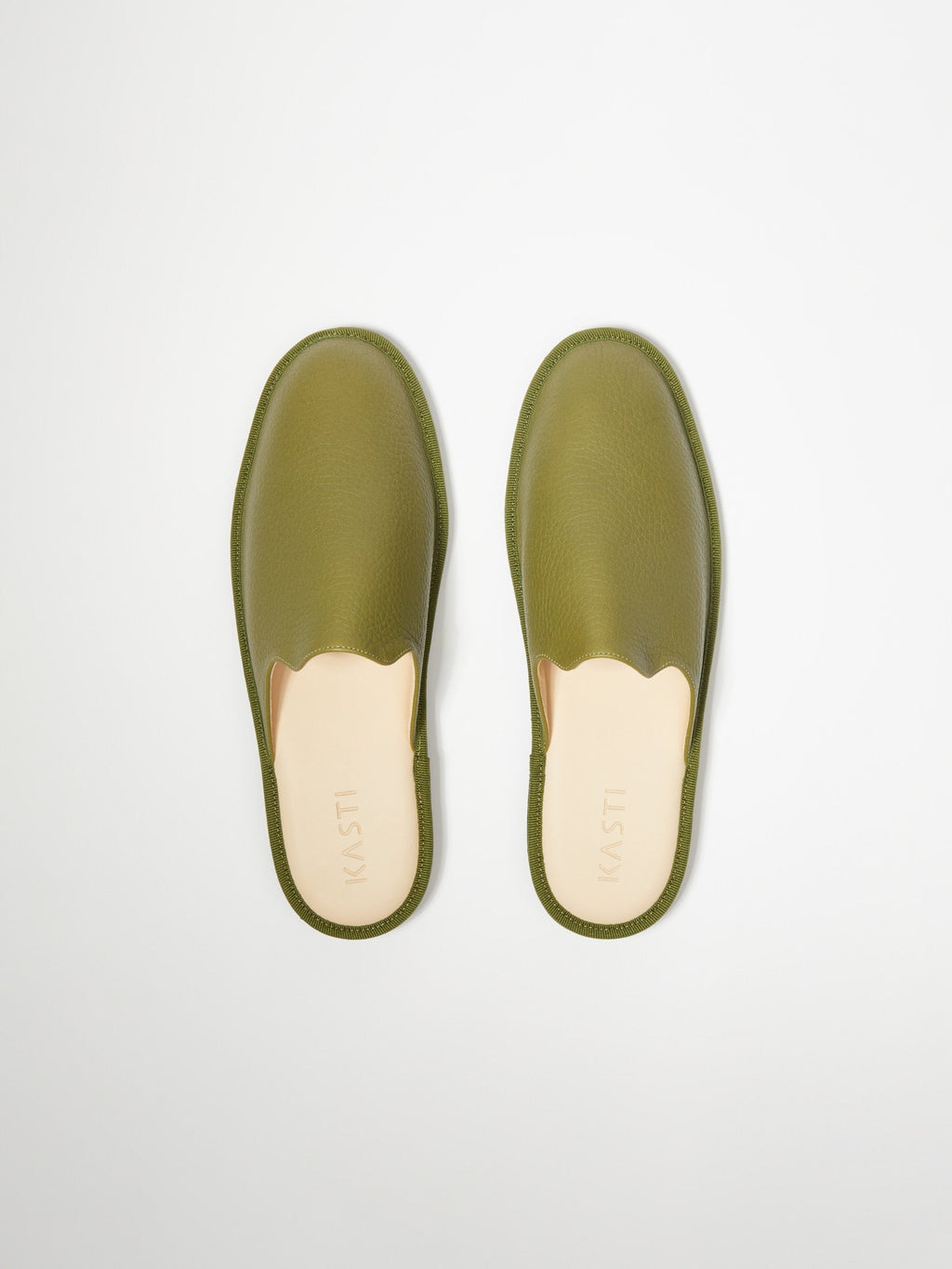 Quartz-Hausschuh - Grün - Schwedisches Leder