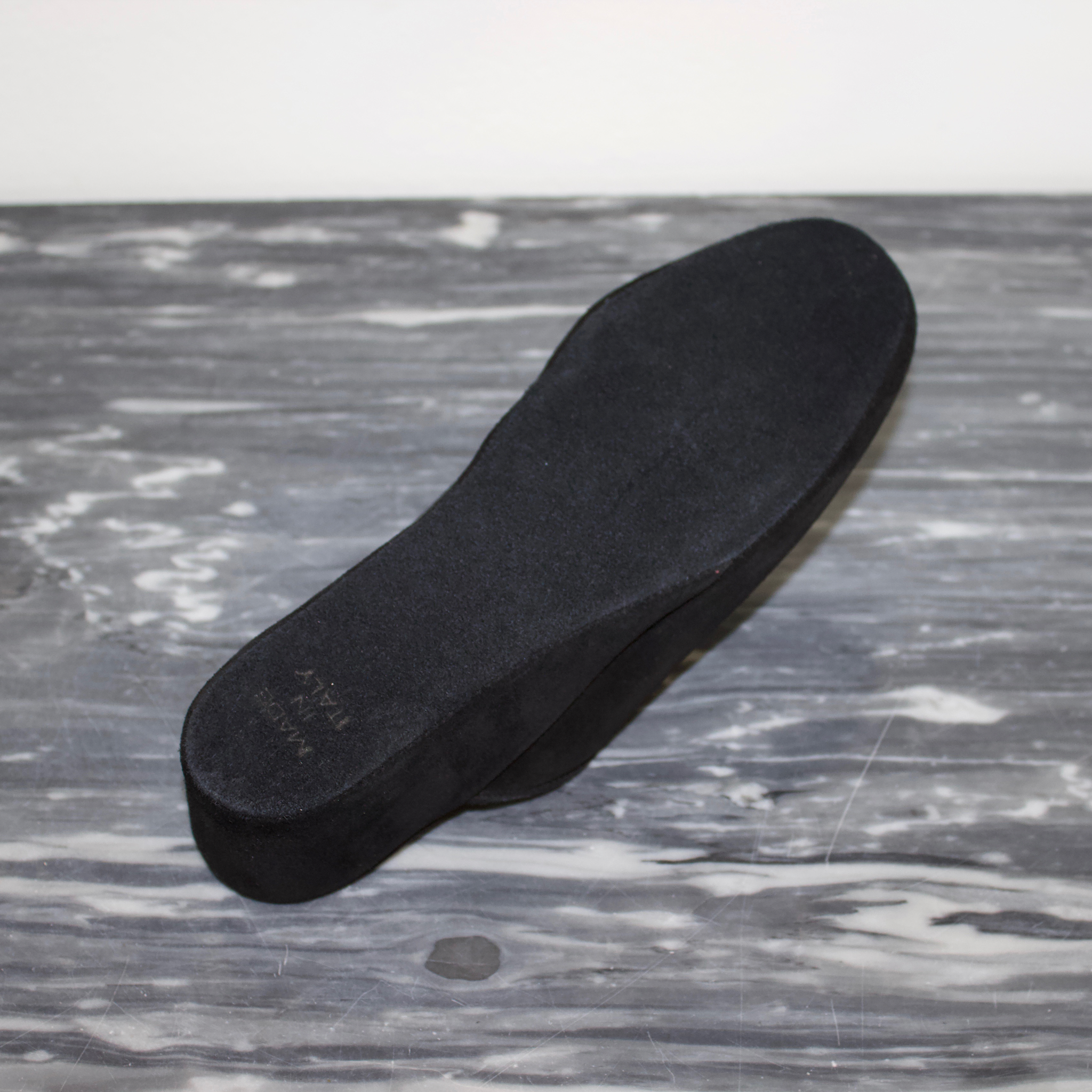 Olivenkeil-Pantoffel – Schwarz